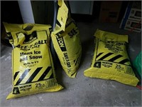 3 bags of Morton Safe - T- Salt rock salt.