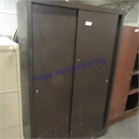 Tin cabinet w/sliding doors