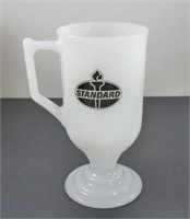 Vintage Miss Amoco Standard Oil Milk Glass Mug -