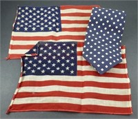 Tommy Hilfiger American Flag Silk Tie w/ 2 Flag