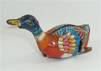 Vintage Metal Wind-Up Duck: Works; Made in Japan