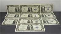 Group of (10) 1935H Uncirculated $1 Silver