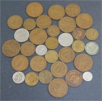 Vintage Foreign Coin Lot