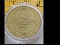 2003 $5 GAMING TOKEN - SUN SET STATION - LIMITED