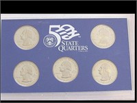 PROOF SET OF 5 STATE'S QUARTERS