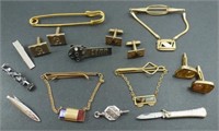 Vintage Mens Jewelry Lot, Antique Knife, Masonic