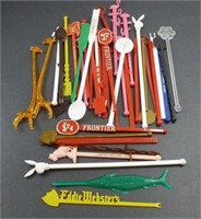 Lot of 40 Vintage Swizzle / Stir Sticks - Vintage