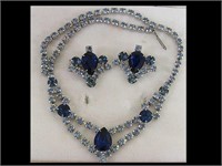 BLUE EARRING AND NECKLACE SET