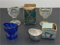 Lot of 5 Vintage Eyes Wash Cups - 2 with Boxes -