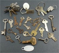 Lot of Vintage Keys & Key Tags - Skeleton,