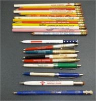 Lot of Local Advertising Pens & Pencils - Ettrick