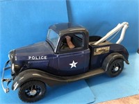 Beam police tow truck bourban whiskey decanter