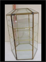 GLASS DISPLAY CABINET WITH BUILT IN SHELVES