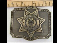BRASS  #386 BELT BUCKLE MADE FOR SMITH COUNTY