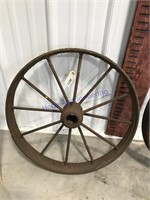 Iron wagon wheel, 22 inches tall