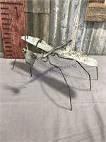 Metal fly yard art, 12 inches long