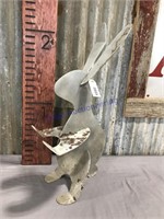Metal rabbit, 25 inches tall