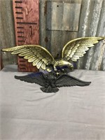 Pair of metal eagle wall hangers