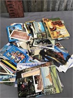 Postcards, old canning books