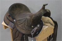 16" BIG HORN Brown Suede Seat Trail Saddle
