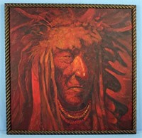 Jorge Tarallo Braun (B. 1951)  "Red Man Chief" O/C