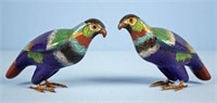 Early 20th Century Chinese Cloisonne Parrots