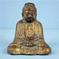 Qing Dynasty Chinese Cast Iron Buddha