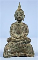 16th/17th Century Siamese Bronze Seated Buddha