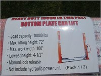 New/Unused Heavy Duty 10,000 lb. 2-Post Auto Lift,
