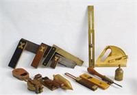 Collection of Antique Brass carpenter's  tools