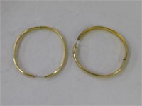 Bangle bracelets: one 14K - one gold filled
