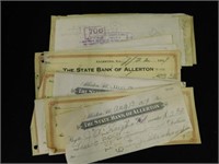 1919 & 1920 cancelled State Bank of Allerton