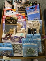 Box of jewelry findings & beads
