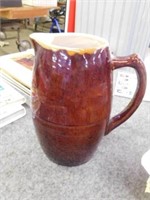 Brown stoneware pitcher