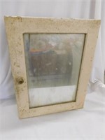 Vintage wall medicine cabinet with mirror on