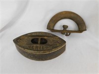Griswold Erie sad iron with wooden handle