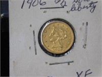 1906 Liberty $2 1/2 gold coin