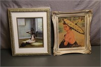 Two Framed Girl Prints