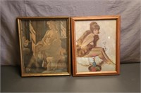 Two Framed Girl Prints