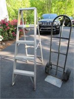 Two Pcs.: Five Ft. Folding Aluminum Ladder