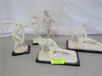 Five Roman Style Table Statuary - Some Marble Base
