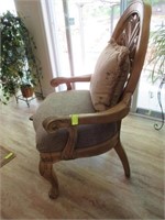 Italian Style Open Arm Side Chair