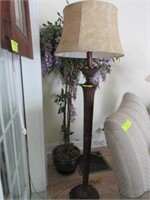 Two Pcs.: Pedestal Style Floor Lamp, Tall Column