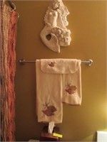 Bath Towels, Shower Curtain, Rugs, Tissue Box,
