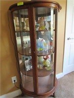 Oak Curved Glass China Cabinet: New Construction