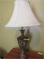Urn Style Table Lamp: Gold & Verdigris Color