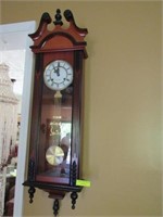 Cased Wall Clock with Pendulum