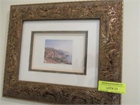 Print of Italian Coastal Scene: Gilded Wood Frame
