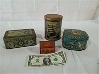 Small vintage tins