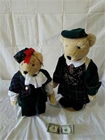 Scottish dressed pair of bears